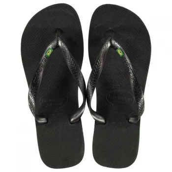 Image of Havaianas Brasil Mens Flip Flops - Black 0090