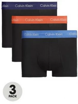 Image of Calvin Klein 3 Pack Low Rise Trunks - Black