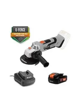 Image of Daewoo U-Force Series Battery Operated 18V (125Mm) Angle Grinder (2Mah Battery & Charger Included)