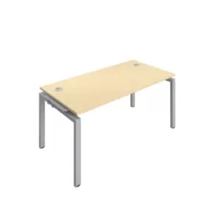 Image of Telescopic Sliding 2 Person Maple Bench Extension with Cable Port - 1400 X 800 - Silver Frame