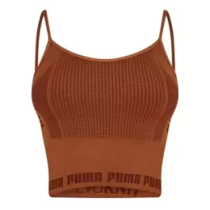 Image of Puma Evoknit Seamless Crop Top Womens - Brown