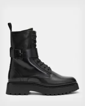 Image of AllSaints Onyx Leather Boots
