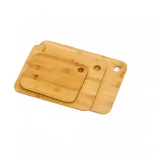 Image of 3 Piece Bamboo Wooden Chopping Board Set