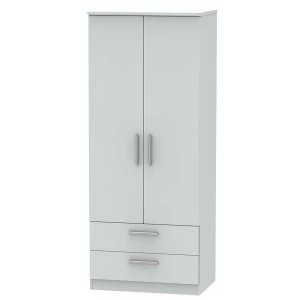 Image of Robert Dyas Fourisse Ready Assembled 2-Door Wardrobe with Drawers