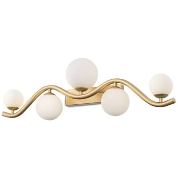 Image of Maytoni Lighting - Maytoni Modern - Uva Modern Uva 5 Light Gold Wall Lamp Glass Shades