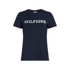 Image of Tommy Hilfiger Reg Monotype Emb C-Nk Ss - Blue