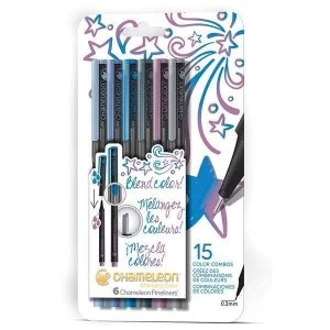 Image of Chameleon Fineliner Pen Set Cool Colors Set of 6