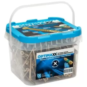 Image of Optimaxx 5 x 70mm Woodscrews - Tub of 450 - Yellow