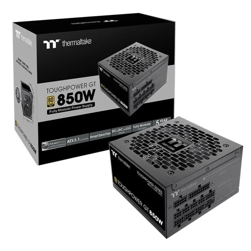 Image of Thermaltake Toughpower GT 850W Fully Modular PSU - 80+ Gold Certified, High-Performance ATX Power Supply - PS-TPT-0850FNFAGK-3