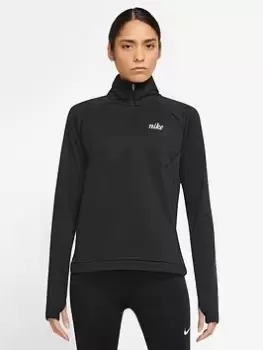 Image of Nike Running Icon Clash Pacer Half Zip Top - Black Size XS Women