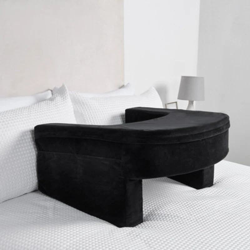 Image of OHS OHS Laptop Cushion Armrest Gaming Pillow Soft Foam Reading Pillow in Black One Size Unisex 5027434224258