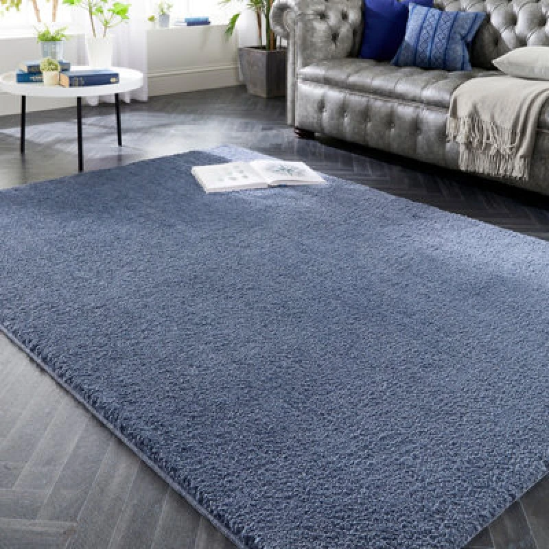 Image of Origins My Lux Washable Shaggy Cosy Rug Smoke Blue - Origins - Size: 120X170 Smoke Blue 120X170 YK21811