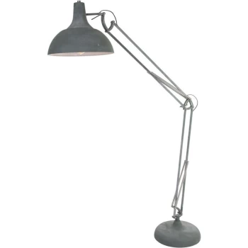Image of Sienna Lighting - Sienna Office Magna Task Floor Lamp Grey Concrete, Steel