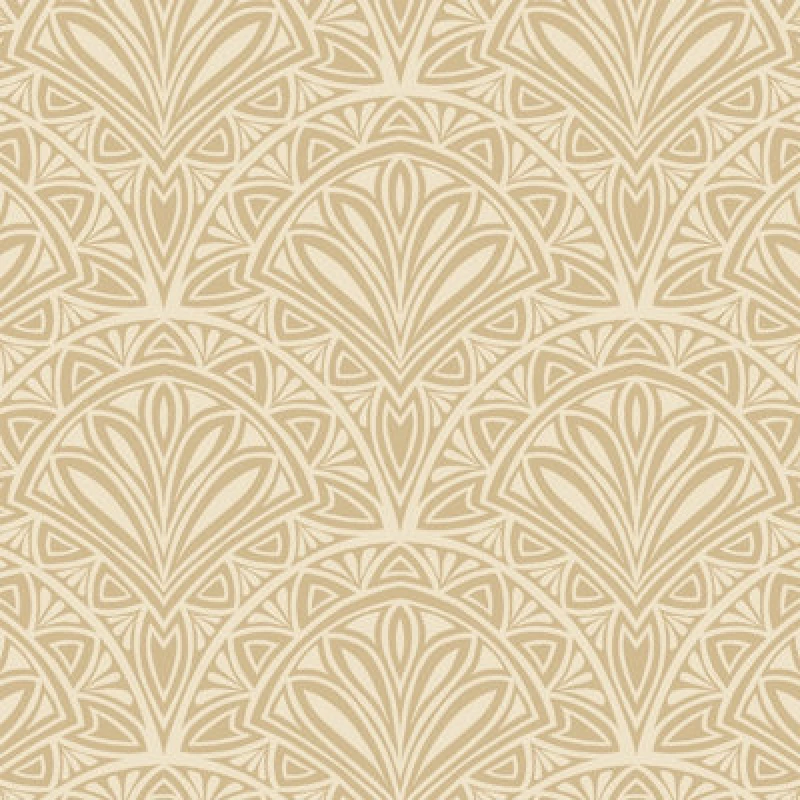 Image of Hoopla Walls Deco Fan Matt Wallpaper Gold