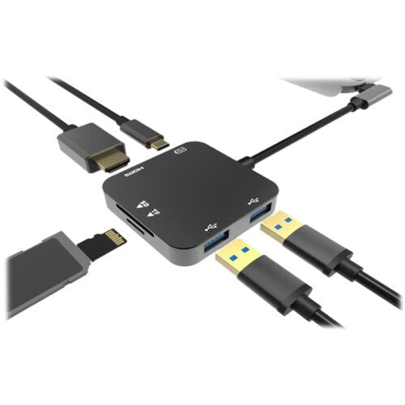 Image of Cablenet Cablenet 6 in 1 USB-C to HDMI 1.4b Docking Station 40-4100