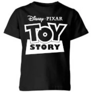 Image of Toy Story Logo Outline Kids T-Shirt - Black - 5-6 Years