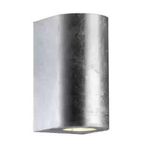 Image of Nordlux Canto Maxi Outdoor Up & Down Wall Light - Galvanised Steel