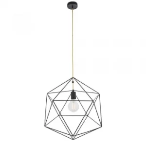 Image of 1 Light Ceiling Pendant Matt Black, E27
