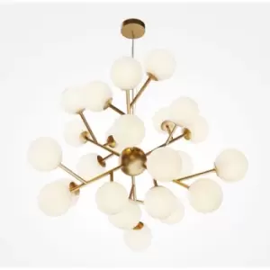 Image of Maytoni Maytoni Dallas Modern 24 Light Globe Pendant Ceiling Light Gold, Matte White Shade, G9