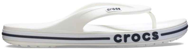 Image of Crocs Unisex Bayaband Flips White / Navy M10
