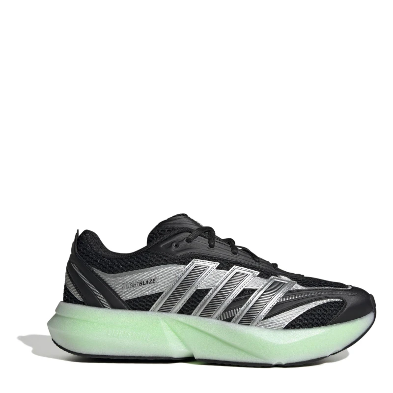Image of adidas Lightblaze Glow Shoes Mens Blk/Silv/Lime male 7 (40.7)
