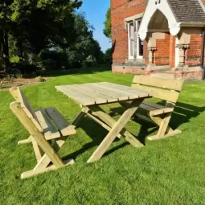 Image of Churnet Valley Garden Furniture Churnet Valley Ashcombe Table Set Sits