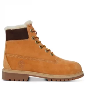 Image of Timberland Premium 6" Winter Boot For Junior In Yellow Yellow Kids, Size 5