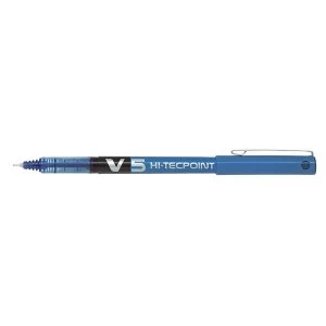 Image of Pilot V5 Rollerball Pen 0.5mm Needle Tip 0.3mm Line Blue Pack of 12 Pens 2 for 1 July September 2019