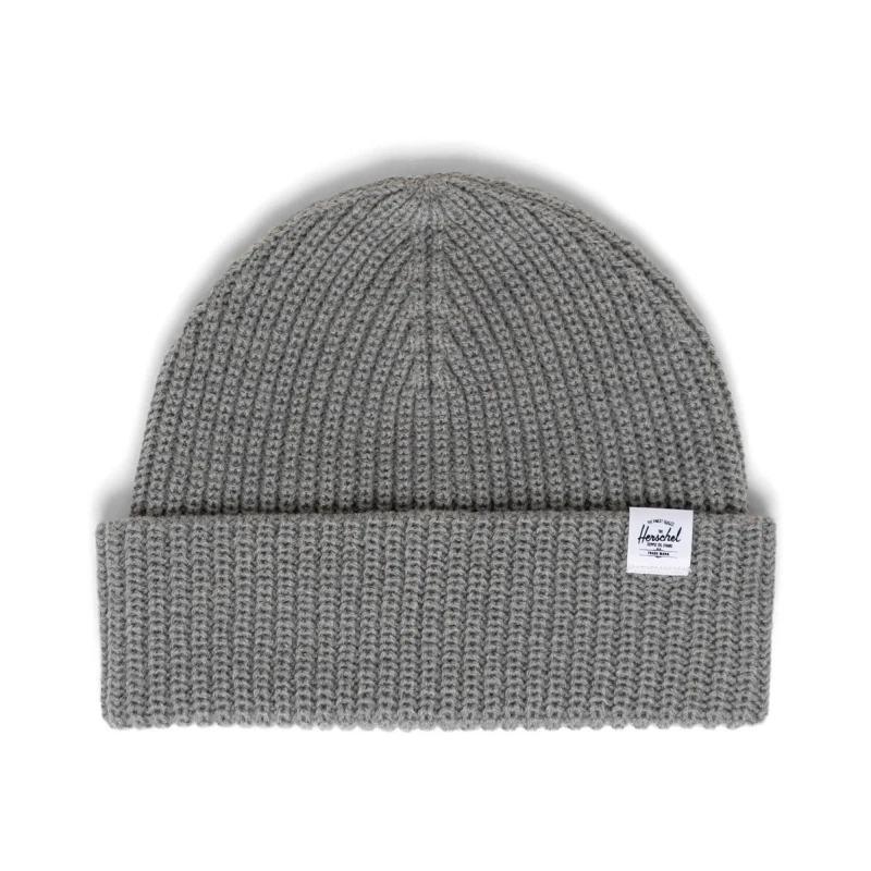Image of Herschel Bags Mens Watch Cap Winter Beanie One Size Heather Light Grey HSL080-LTGREY-ONE