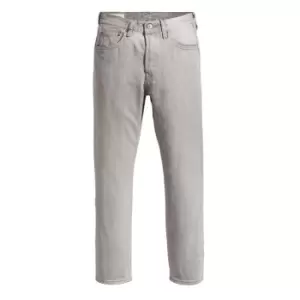 Image of Levis 501 Cropped Jeans - Grey