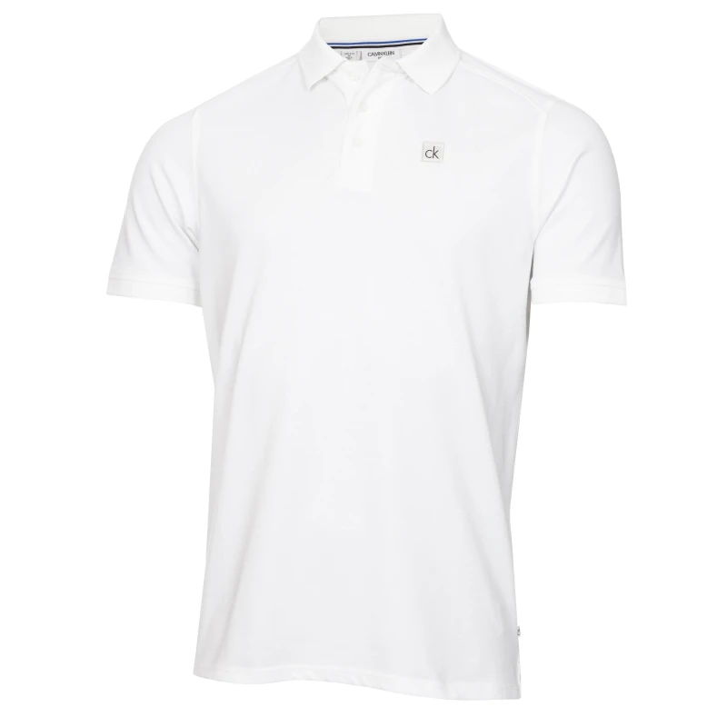 Image of Calvin Klein Golf CK G Polo White/Black male 7-8 (S)