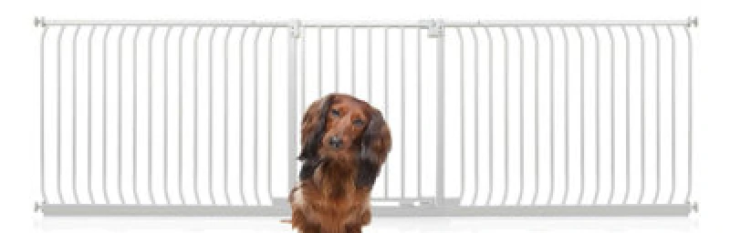 Image of Bettacare Elite Pressure Dog Gate, 271Cm - 280Cm, Matt White, Pressure Fit Pet Gate For Dog And Puppy