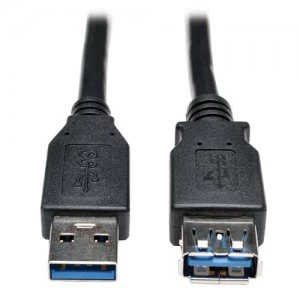 Image of Tripp Lite USB 3.0 SuperSpeed Extension Cable - USB-A to USB-A M/F Black 0.91 m
