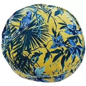 Image of Riva Home Amazon Jungle Round Cushion Cover (50x12cm) (Teal) - Teal