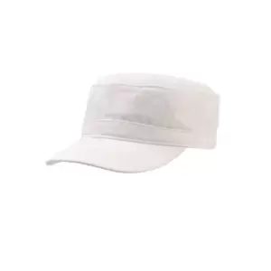 Image of Atlantis Chino Cotton Uniform Military Cap (One Size) (White)