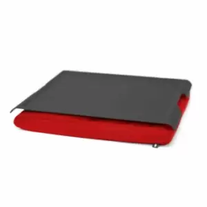 Image of Bosign Laptray Large Antislip Plastic Black With Red Cushion