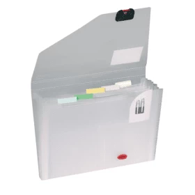 Image of Snopake Expanding Organiser 6 Part A4 Clear Includes coloured index