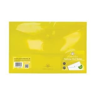Image of Original Concord Stud Wallet File Translucent Polypropylene Foolscap Yellow Pack of 5