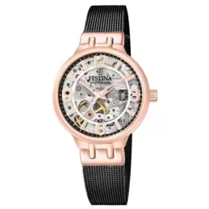 Image of Festina F20581/3 Womens Automatic Black Mesh Wristwatch