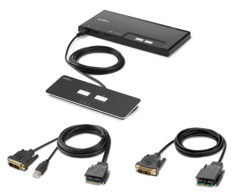 Image of Belkin F1DN102MOD-DD-4 KVM switch Black