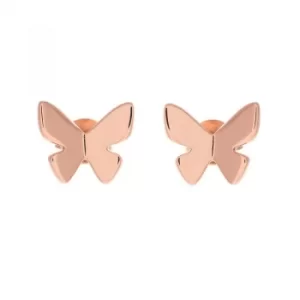 Image of Butterfly Stud Earring Rose Gold Earrings