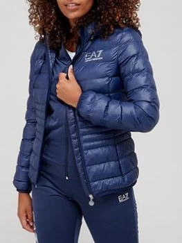 Image of Emporio Armani EA7 Eco Down Packable Padded Jacket Navy Size XS Women