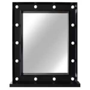 Image of Hollywood Professional Home LED Standing Black Dressing Table Make-Up Mirror - TJ Hughes