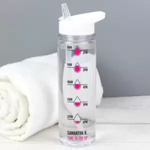Image of Personalised Pink 'Hydration Tracker' Island Water Bottle