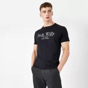 Image of Jack Wills Carnaby Logo T-Shirt - Black