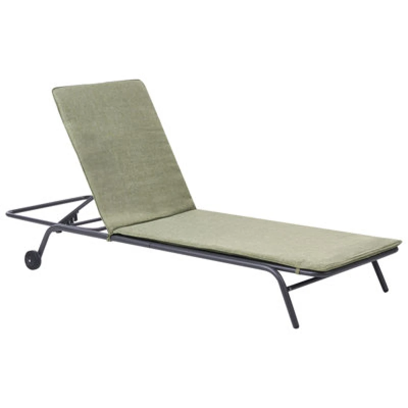 Image of Beliani Sun Lounger Volterra Metal Green