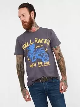 Image of Joe Browns Joe Browns Enjoy The Ride Tee - Grey, Size L, Men