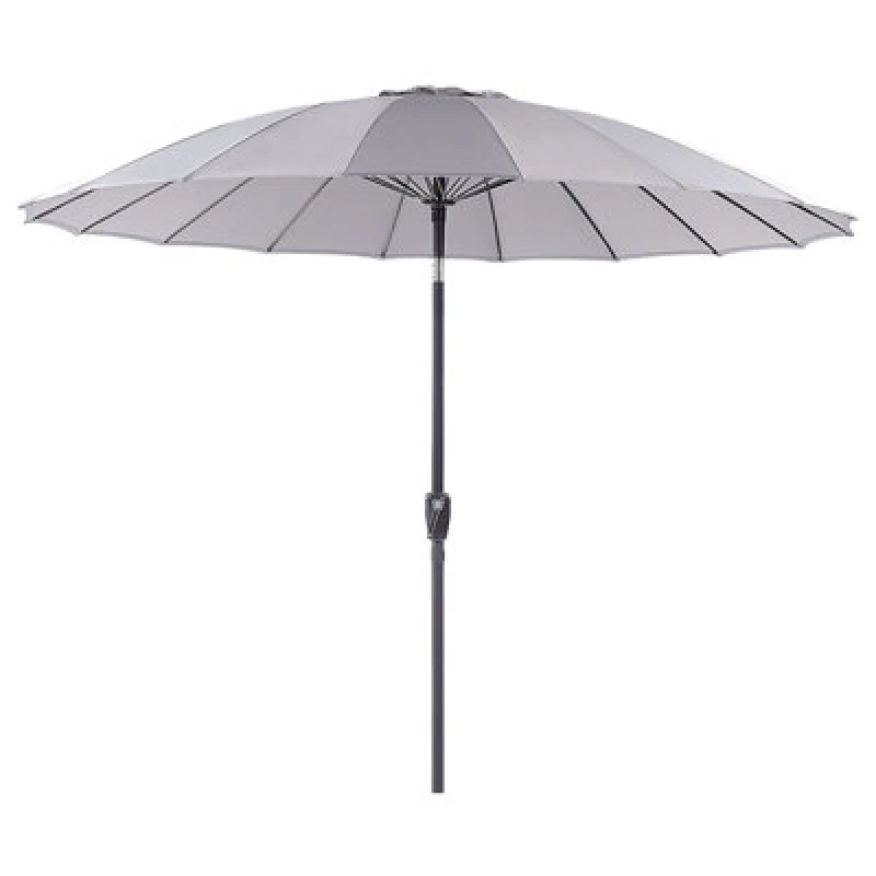 Image of Beliani Market Parasol 255cm Baia Light Grey