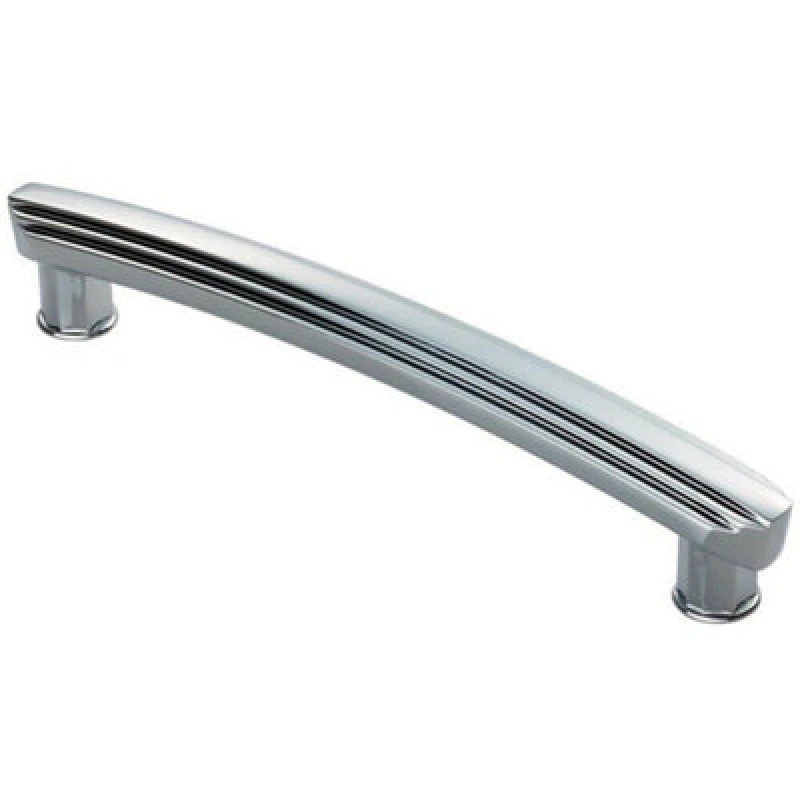Image of Loops Ridge Design Curved Cabinet Pull Handle 160mm Fixing Centres Polished Chrome Multi unisex