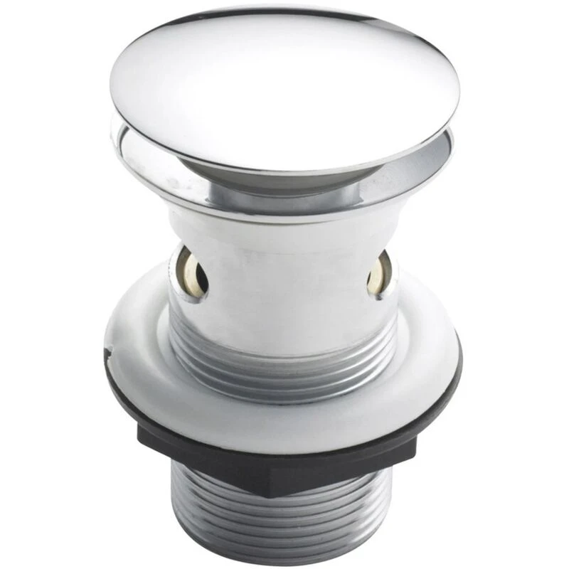 Image of nuie Easyclean Sprung Plug Basin Waste - Chrome, Silver E328